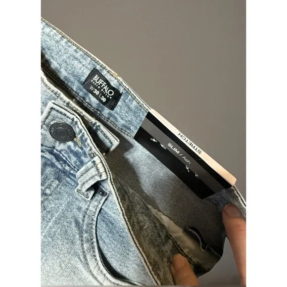 NWT Buffalo David Bitton Slim Ash Stretch Denim Jeans Men's 30x30 - Picture 8 of 8